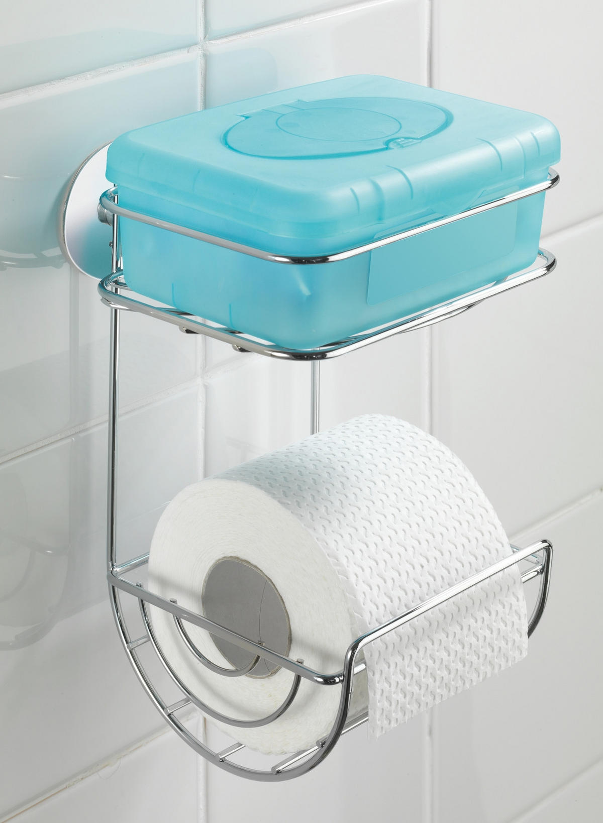 TOALETTPAPPERSHÅLLARE  i metall  - kromfärg, Design, metall (14/26/16cm)