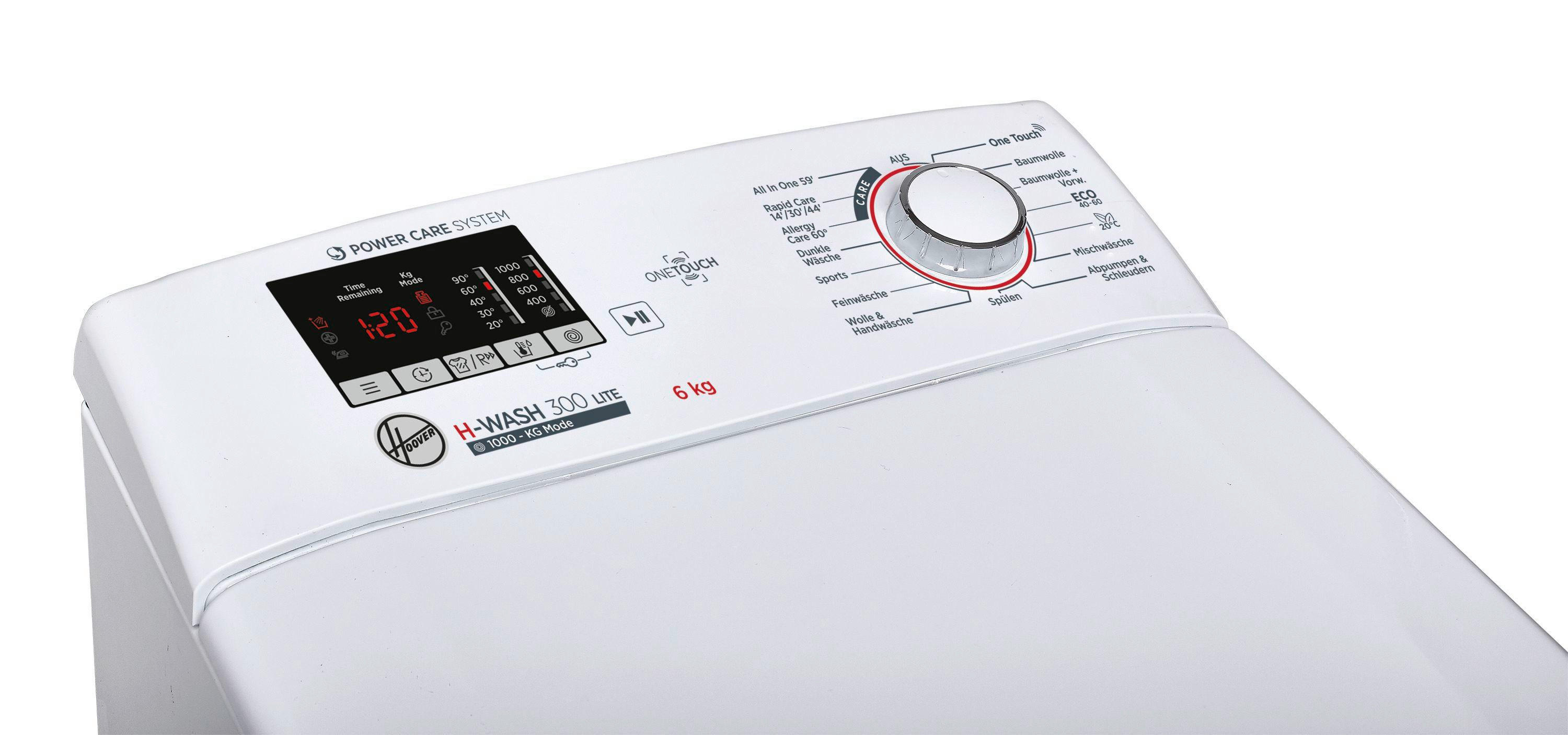 WASCHMASCHINE H3TMQ 06TAE/1-84  - Weiß, Basics, Kunststoff/Metall (41/86/60cm) - Hoover