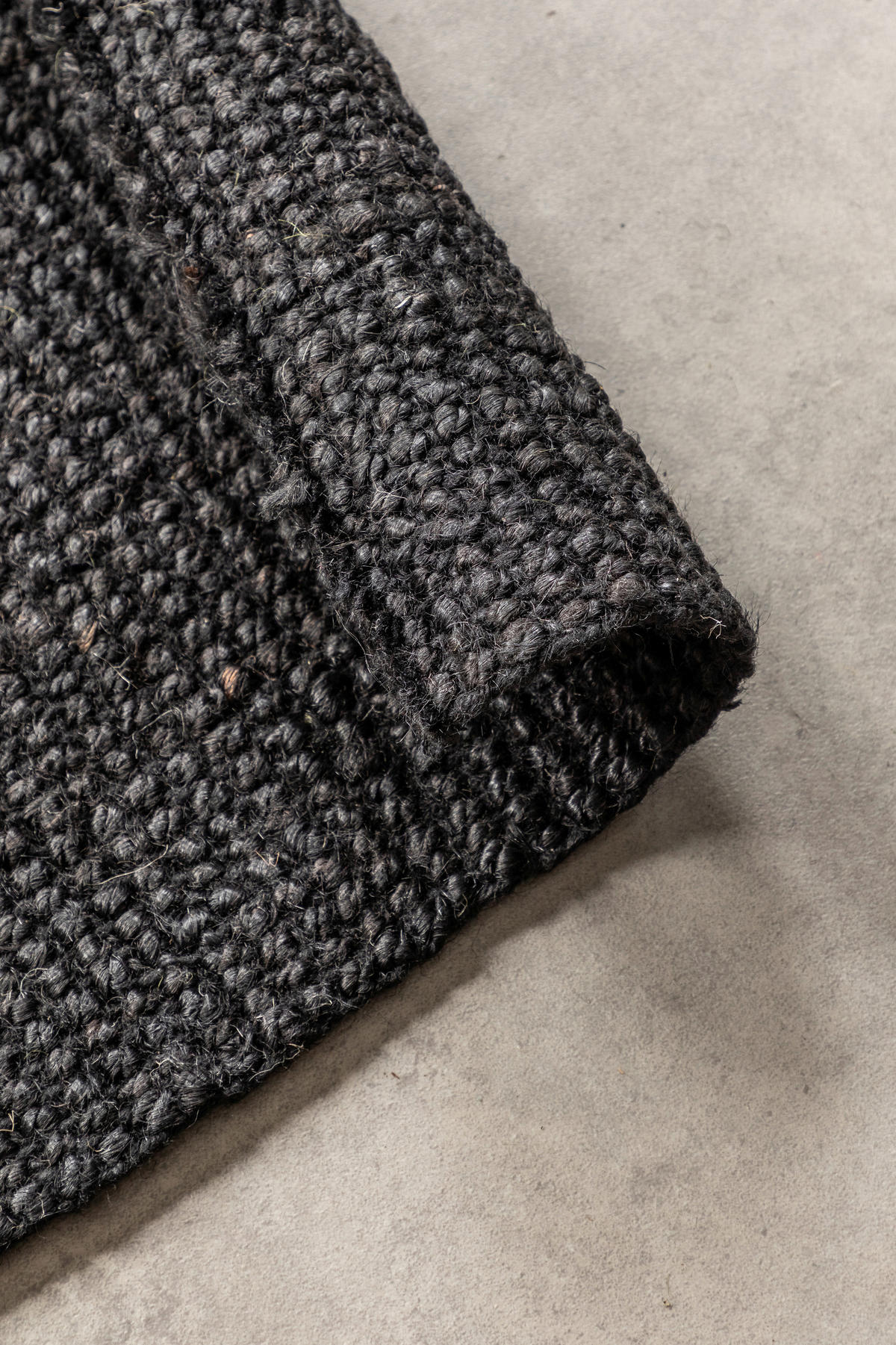LÄUFER 80/200 cm Bouclé Schwarz  - Schwarz, Basics, Textil (80/200cm) - Linea Natura