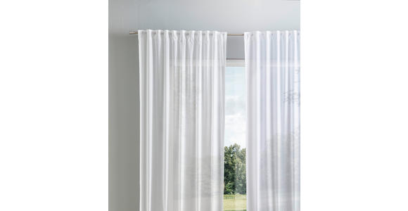 FERTIGVORHANG transparent  - Weiß, KONVENTIONELL, Textil (140/245cm) - Esposa