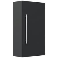 MIDISCHRANK 35/62/16,6 cm  - Graphitfarben, Basics, Holzwerkstoff/Metall (35/62/16,6cm) - MID.YOU