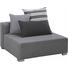 LOUNGEMITTELTEIL - Edelstahlfarben/Anthrazit, Design, Textil/Metall (110/65/110cm)