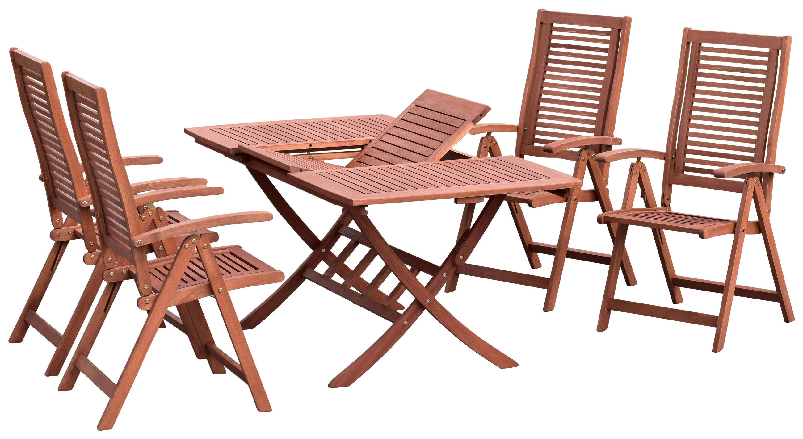 GARTENSET Eukalyptusholz massiv  - Naturfarben, MODERN, Holz - Gardenson