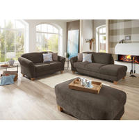 RÉCAMIERE in Flachgewebe Dunkelbraun  - Dunkelbraun/Naturfarben, Konventionell, Holz/Textil (194/84/91cm) - Sit & More