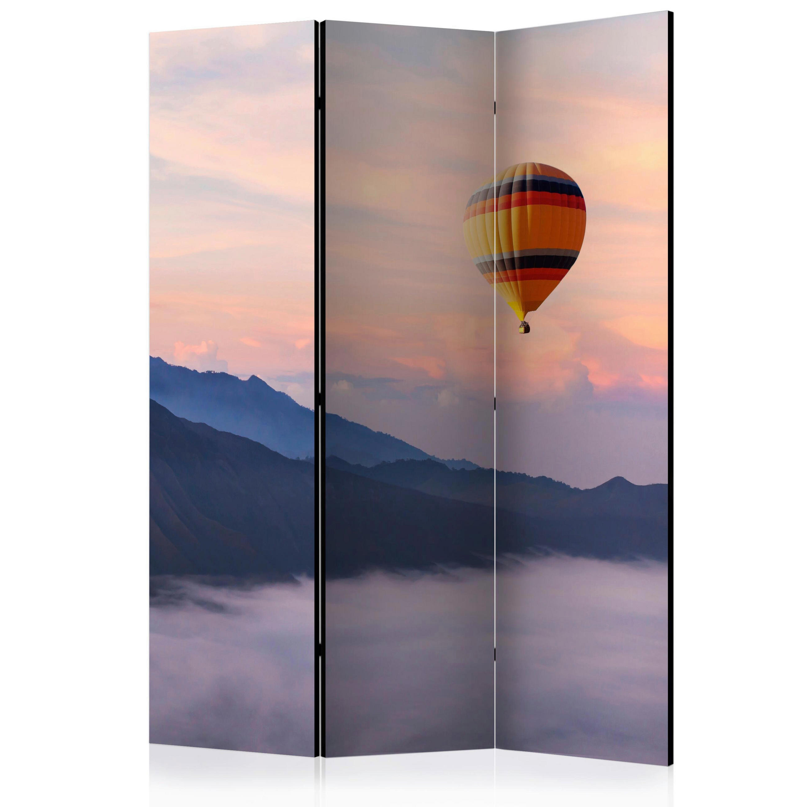 SKÄRMVÄGG  i trä, textil  multicolor  - multicolor, Basics, trä/textil (135/172/3cm) - artgeist