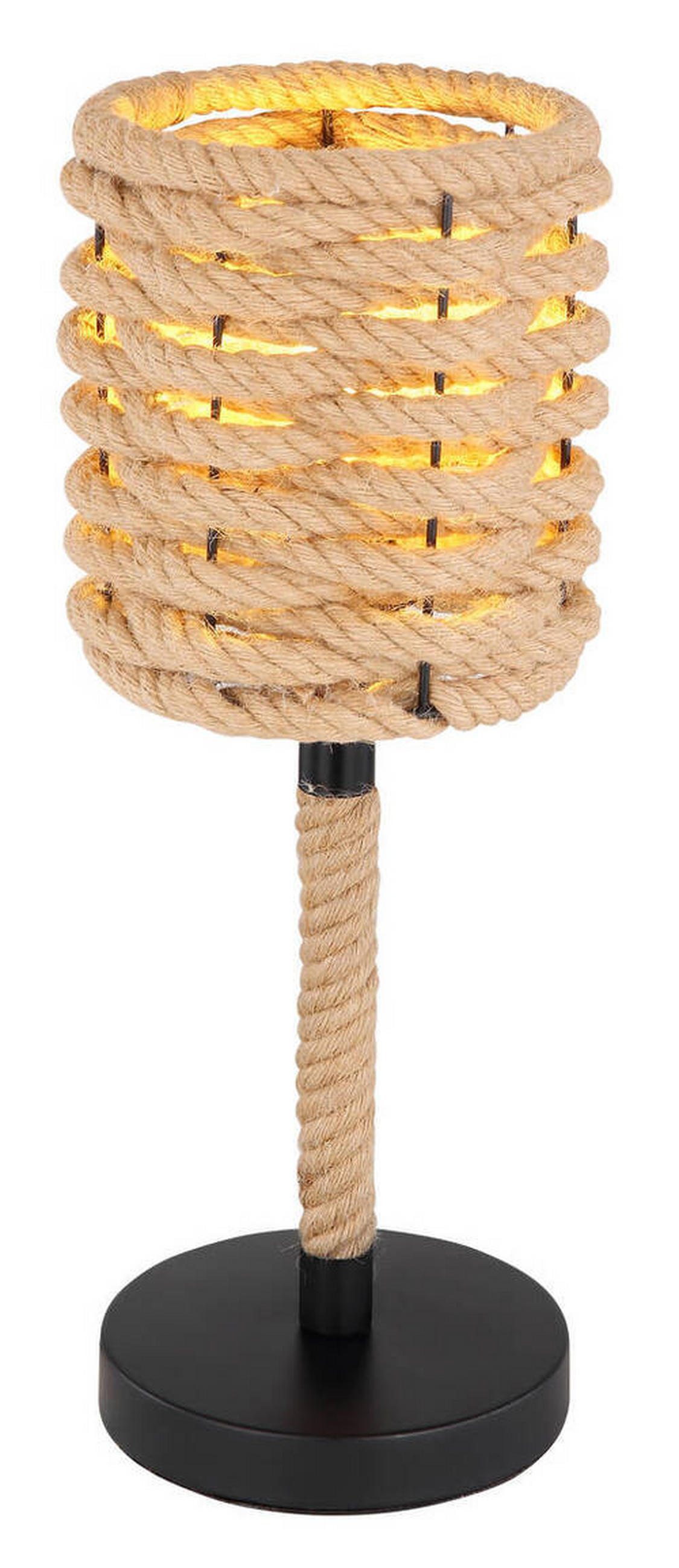 NAMIZNA SVETILKA        16,5/45 cm       - črna/rjava, Konvencionalno, kovina/naravni materiali (16,5/45cm) - Globo