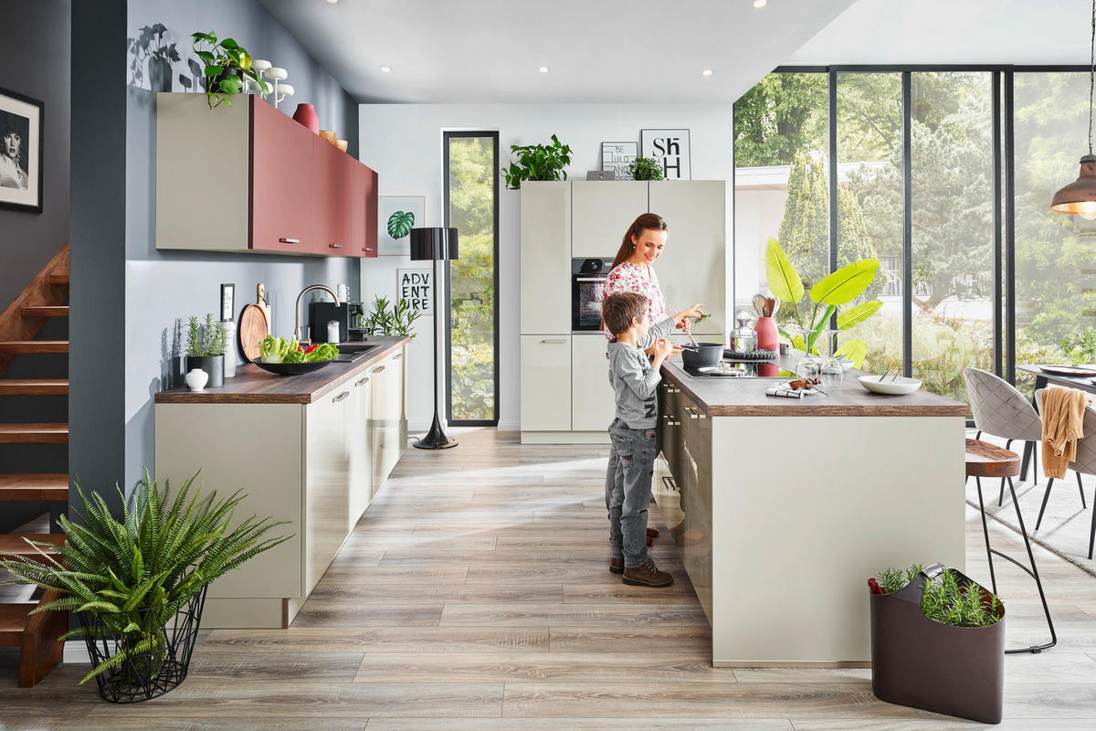 EINBAUKÜCHE LUX  - Grau, Design, Holzwerkstoff - Nolte Küchen