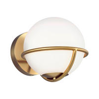 LED-WANDLEUCHTE - Messingfarben, Basics, Glas/Metall (18, 1/17,1/21cm) - Elstead Lighting
