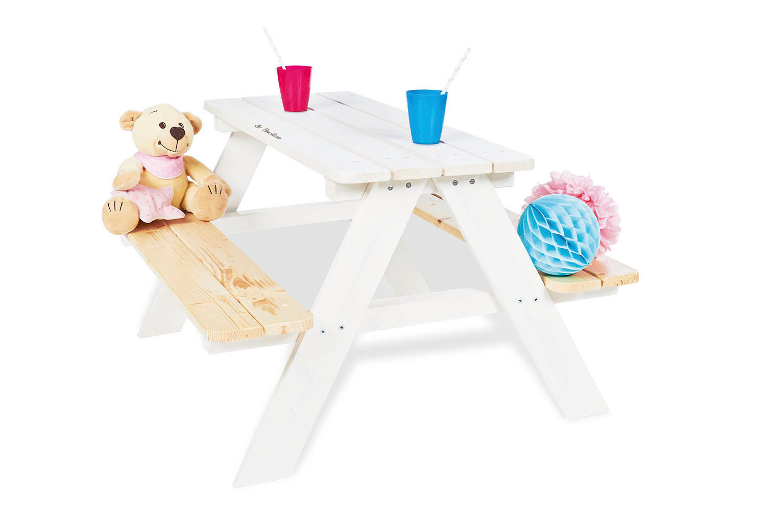KINDERSITZGRUPPE Nicki für 4 Weiß  - Weiß, Basics, Holz (90/79/50cm) - Pinolino