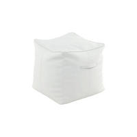 POUF in Weiß Kunststoff, Textil  - Weiß, Basics, Kunststoff/Textil (45/45/45cm) - Kayoom