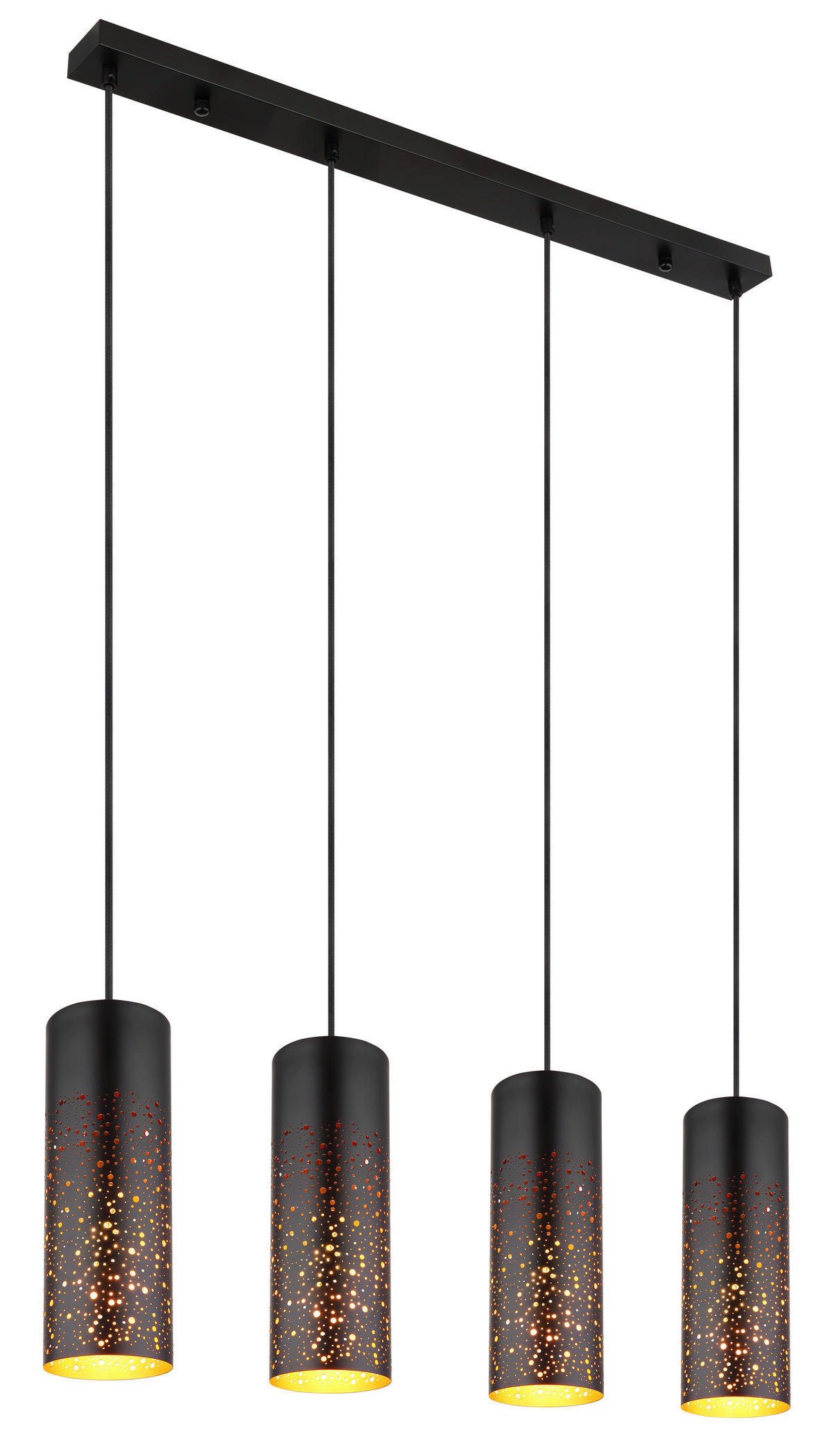 ZÁVĚSNÉ SVÍTIDLO, 80/10/150 cm  - černá/barvy zlata, Design, kov (80/10/150cm) - Globo