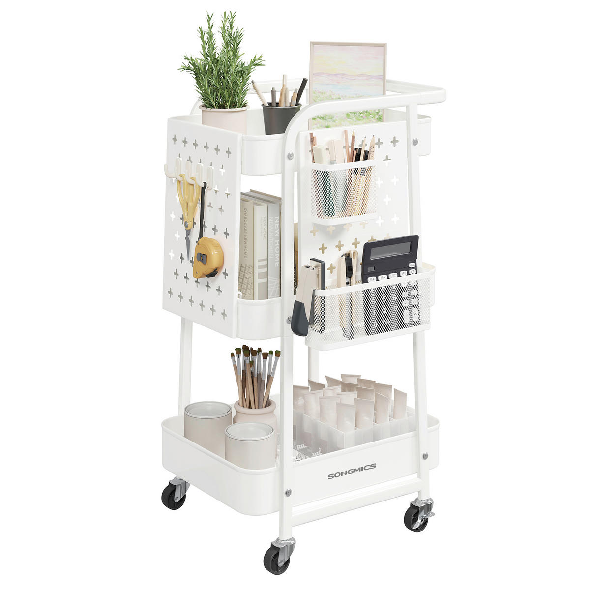 REGAL Weiß  - Weiß, Trend, Kunststoff/Metall (43,3/73,9/32,3cm) - Boxxx