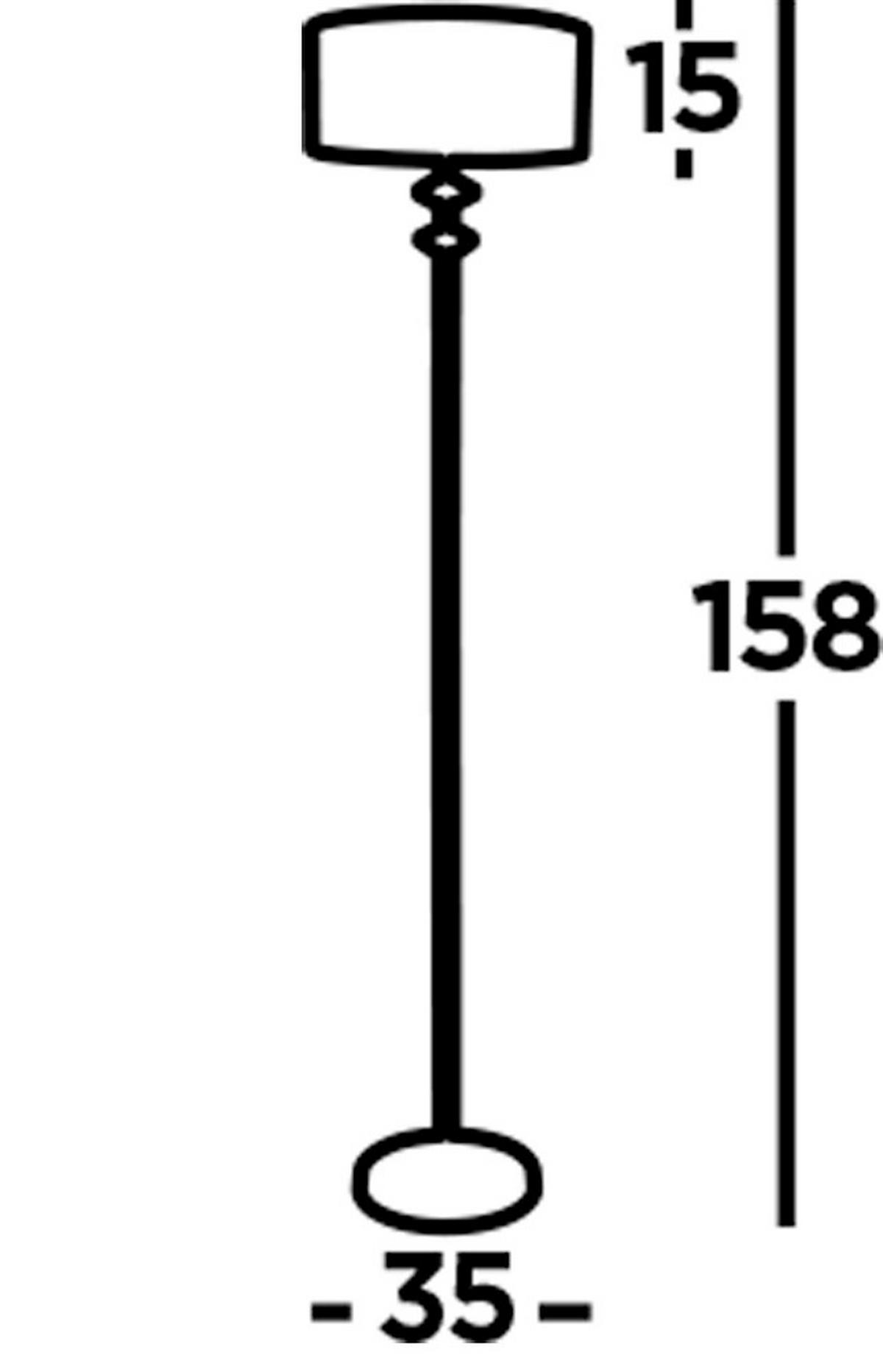 STOJEČA SVETILKA  Ontario   35/35/157,50 cm          - barve kroma/črna, Design, kovina/umetna masa (35/35/157,50cm)