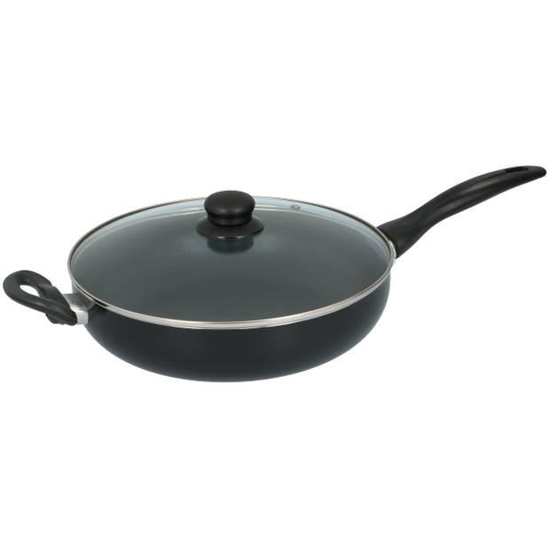 TIGANJ  28 cm        - crna, Osnovno, staklo/metal (28cm) - Alpina 6287
