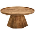 COUCHTISCH Mangoholz massiv 80/80/40 cm rund Naturfarben  - Naturfarben, Design, Holz (80/80/40cm) - Carryhome