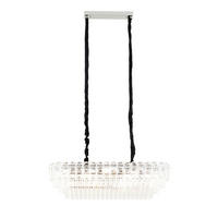 KRISTALL-HÄNGELEUCHTE Imotski 94/33/150 cm  - Chromfarben, Design, Glas/Metall (94/33/150cm) - Glandor