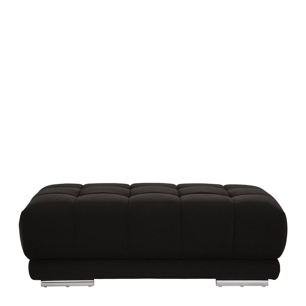 HOCKER Textil Dunkelbraun  - Chromfarben/Dunkelbraun, Design, Textil (126/42/76cm) - Beldomo Speed