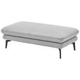 3-SITZER-SOFA in Leder Weiß  - Schwarz/Weiß, Design, Leder/Metall (222/86/104cm) - Dieter Knoll