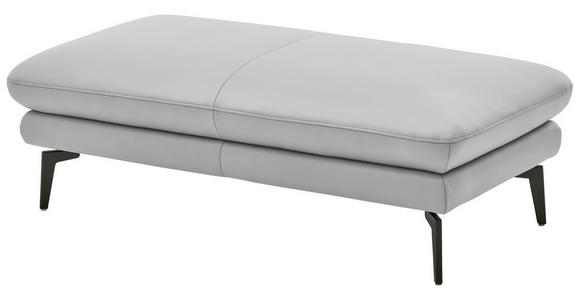 3-SITZER-SOFA in Leder Weiß - Schwarz/Weiß, Design, Leder/Metall (222/86/104cm) - Dieter Knoll