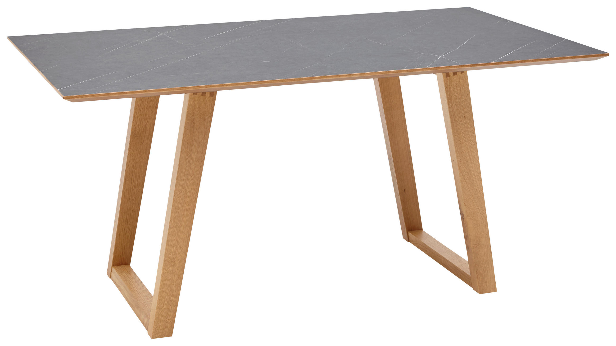 ESSTISCH 160/90/76 cm Echtholz  Holz, Kunststoff in verschiedenen Größen erhältlich, in verschiedenen Holzarten erhältlich, Variantenauswahl rechteckig Grau, Eichefarben  - Eichefarben/Grau, KONVENTIONELL, Holz/Kunststoff (160/90/76cm) - Dieter Knoll