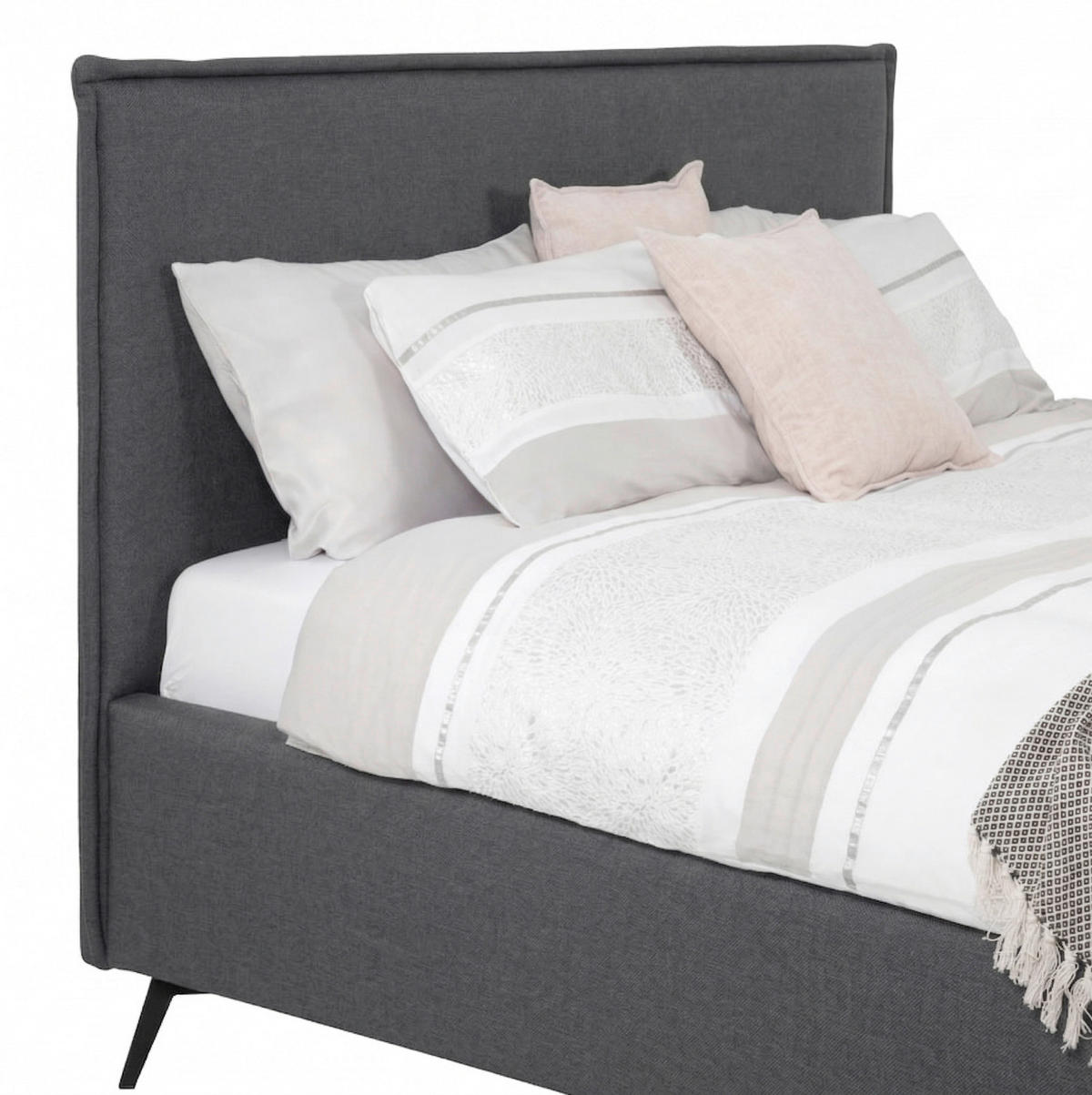 POLSTERBETT Anthrazit 200/200 cm  - Anthrazit, MODERN, Holz/Textil (200/200cm) - MID.YOU