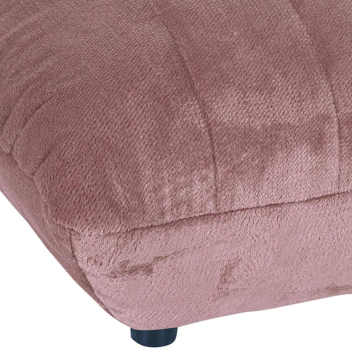 LIGGFÅTÖLJ i plysch rosa  - svart/rosa, Klassisk, textil/plast (100/86/166cm) - MID.YOU