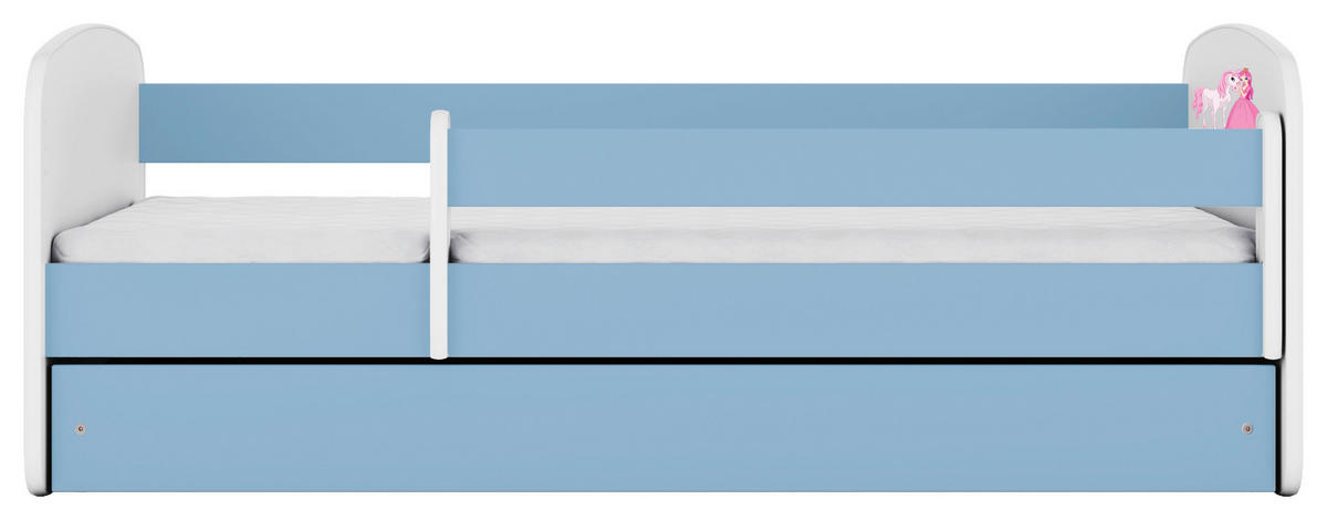 KINDER-/JUNIORBETT - Blau/Birkefarben, MODERN, Holz/Holzwerkstoff (80/160cm) - MID.YOU