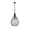 PENDELLEUCHTE Rope 48/150 cm   - Sandfarben/Schwarz, LIFESTYLE, Kunststoff/Textil (48/150cm) - Fischer & Honsel