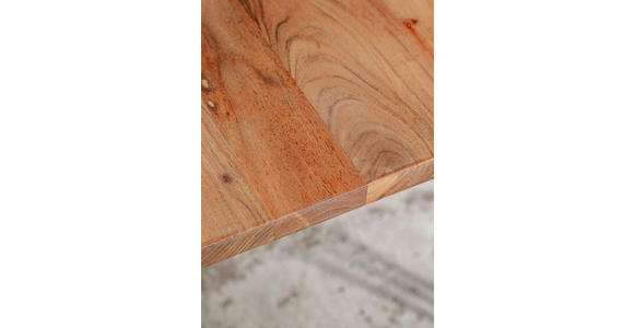 ESSTISCH in Holz, Metall 160/90/76 cm - Schwarz/Akaziefarben, Design, Holz/Metall (160/90/76cm) - Landscape
