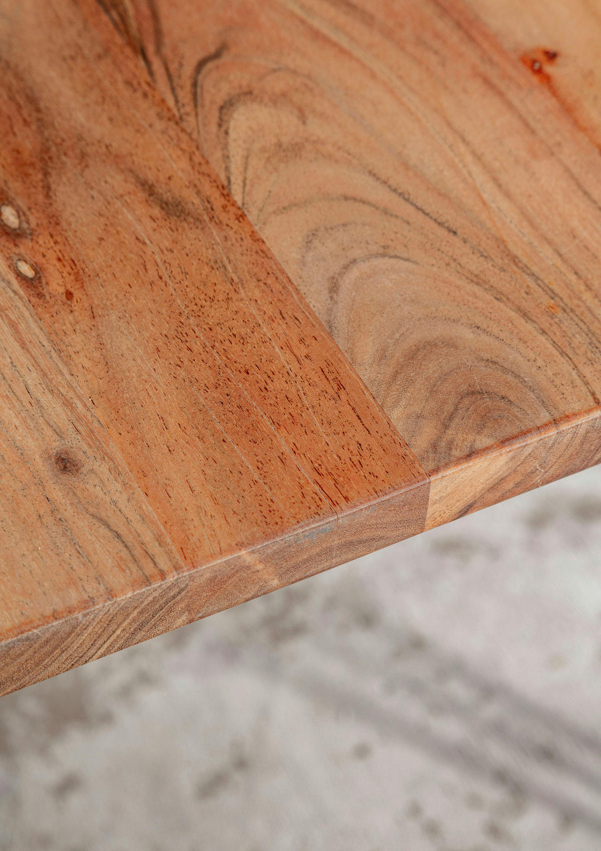 ESSTISCH in Holz, Metall 160/90/76 cm  - Schwarz/Akaziefarben, Design, Holz/Metall (160/90/76cm) - Landscape