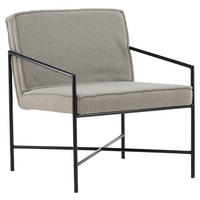 SESSEL in Teddystoff Schwarz, Beige  - Beige/Schwarz, Design, Textil/Metall (66/78/65cm) - Livetastic