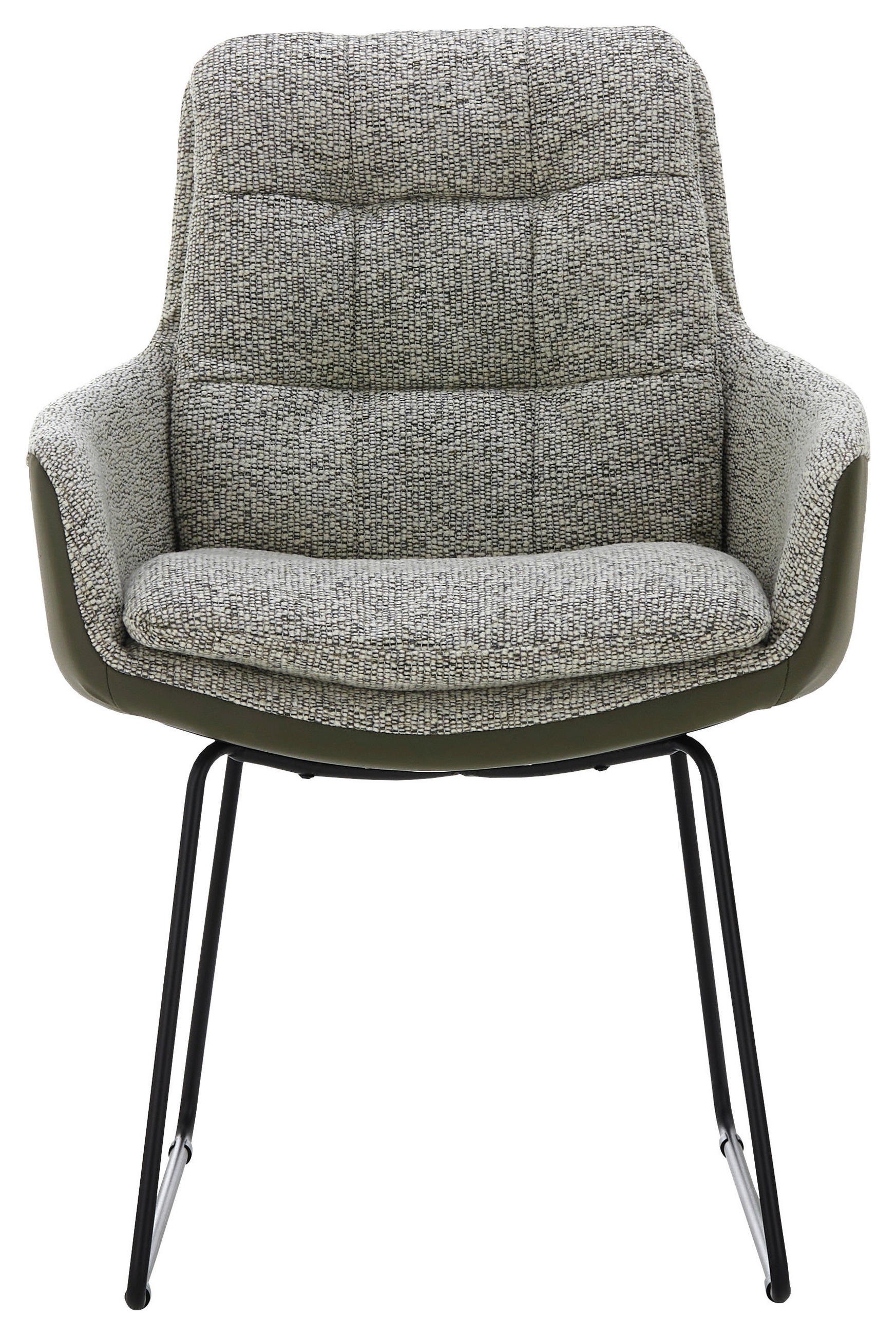 ARMLEHNSTUHL  in Webstoff  - Schwarz/Braun, Design, Textil/Metall (63/90/69cm) - Johann Jakob