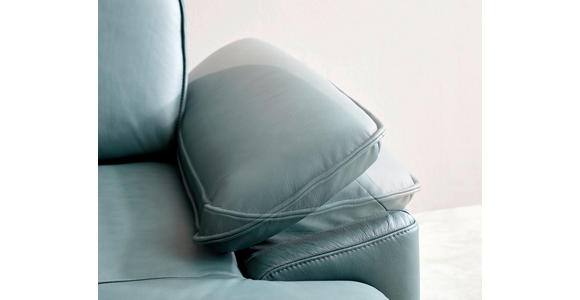 ECKSOFA Dieter Knoll Opal Echtleder  - Opal/Schwarz, Design, Leder/Metall (332/193cm) - Dieter Knoll