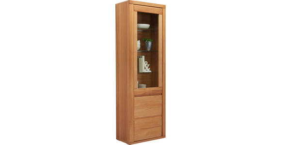 VITRINE Kernbuche furniert, massiv Buchefarben - Buchefarben, KONVENTIONELL, Glas/Holz (66/204/38cm) - Voleo