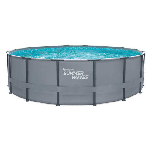 POOL 488/122 cm  - Anthrazit, KONVENTIONELL, Kunststoff (488/122cm) - Ambia Garden