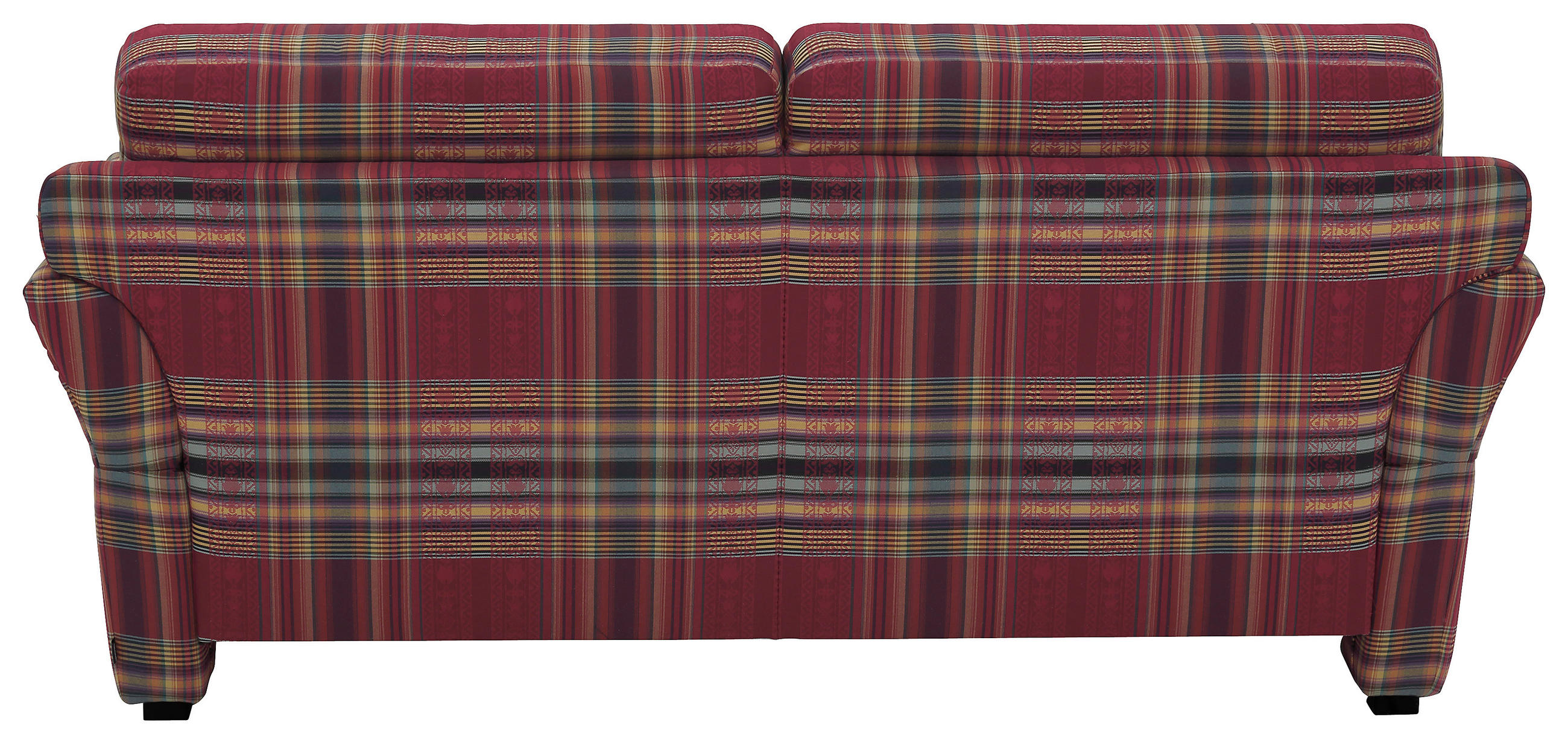Thumbnail - Elegando 3-Sitzer-Sofa, Dunkelrot, Weinrot, Textil, Buche, Karo, 186x85x87 cm, Goldenes M, Made in Germany, Dgm, Typenau...