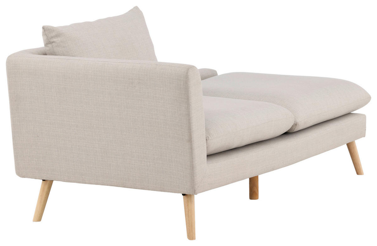 RÉCAMIERE in Leinenoptik Beige  - Beige, Design, Holz/Textil (174/80/93cm) - Livetastic