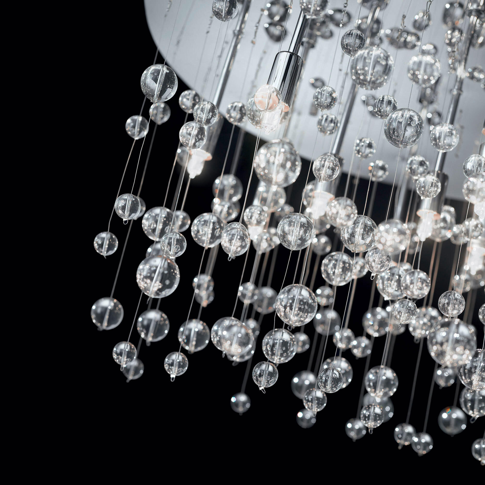 LED-DECKENLEUCHTE NEVE CROMO 40,5/31,5 cm   - Chromfarben/Transparent, KONVENTIONELL, Glas/Metall (40,5/31,5cm) - Ideal Lux