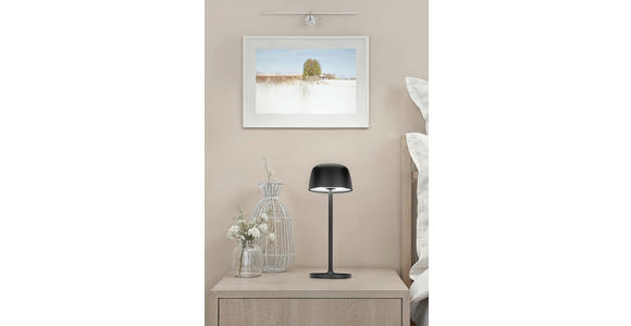 AKKU-TISCHLEUCHTE Las Vegas 10,5/27 cm  - Transparent/Schwarz, Design, Kunststoff/Metall (10,5/27cm) - Novel