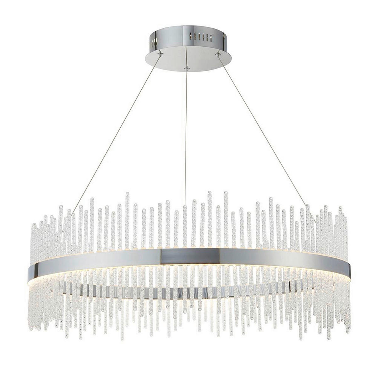 PENDELLEUCHTE Endon Adriel 70/35-163 cm   - Chromfarben, KONVENTIONELL, Metall (70/35-163cm) - ENDON
