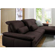 ECKSOFA in Echtleder Braun  - Schwarz/Braun, Design, Leder/Metall (332/193cm) - Dieter Knoll