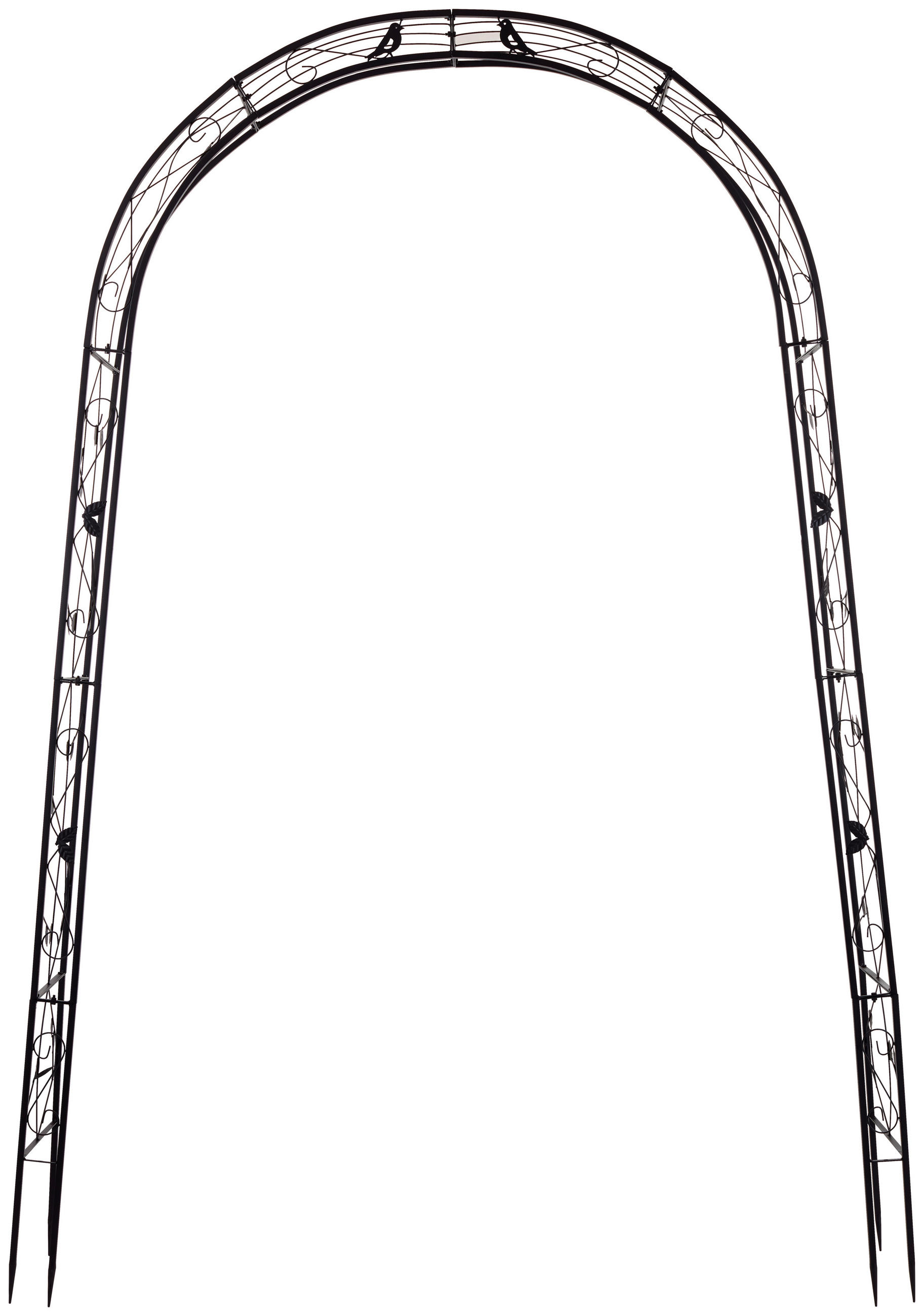 ROSENBOGEN - Anthrazit, MODERN, Metall (145/260/38cm) - Gardenson