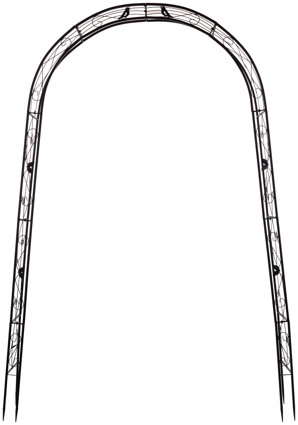 ROSENBOGEN - Anthrazit, MODERN, Metall (145/260/38cm) - Gardenson