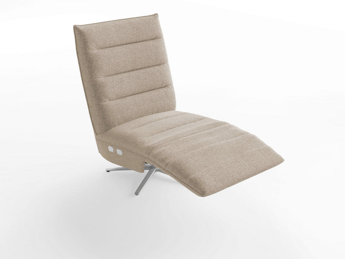RELAXAČNÉ KRESLO, textil, taupe - strieborná/taupe, Basics, kov/textil (80/109/98cm) - Sit & More