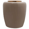 VASE 36,5 cm  - Taupe/Goldfarben, Trend, Metall (34/34/36.5cm) - Kayoom