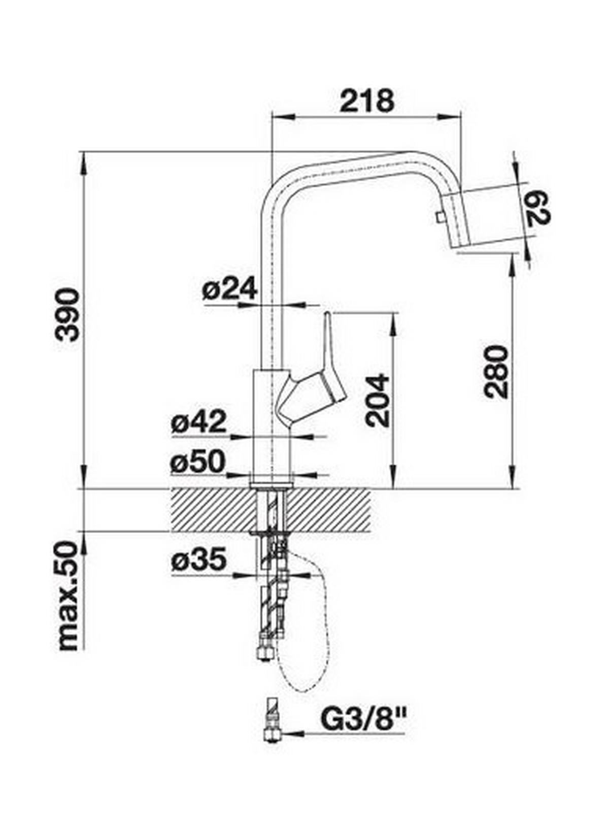 KÜCHENARMATUR 520765  - Chromfarben, Basics, Metall (11,1/39,3/25,7cm) - Blanco