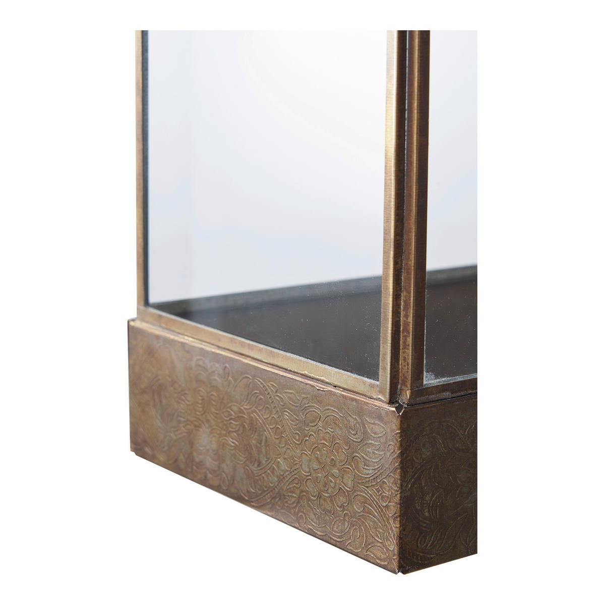 LATERNE  - Orange, Design, Glas/Metall (15/36.5/25cm)