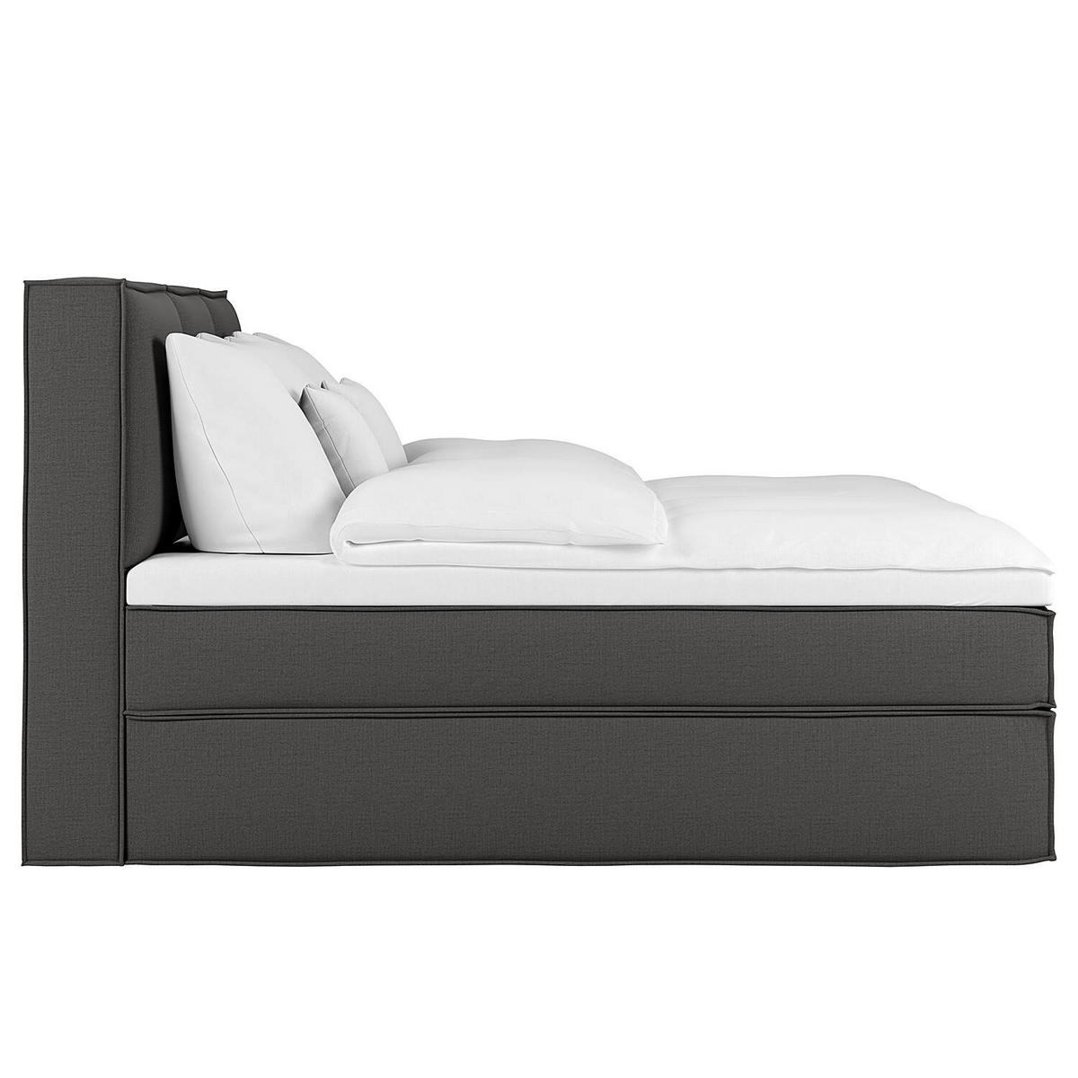 BOXSPRINGBETT 270/200 cm  in Anthrazit  - Anthrazit, Design, Textil (270/200cm) - home24