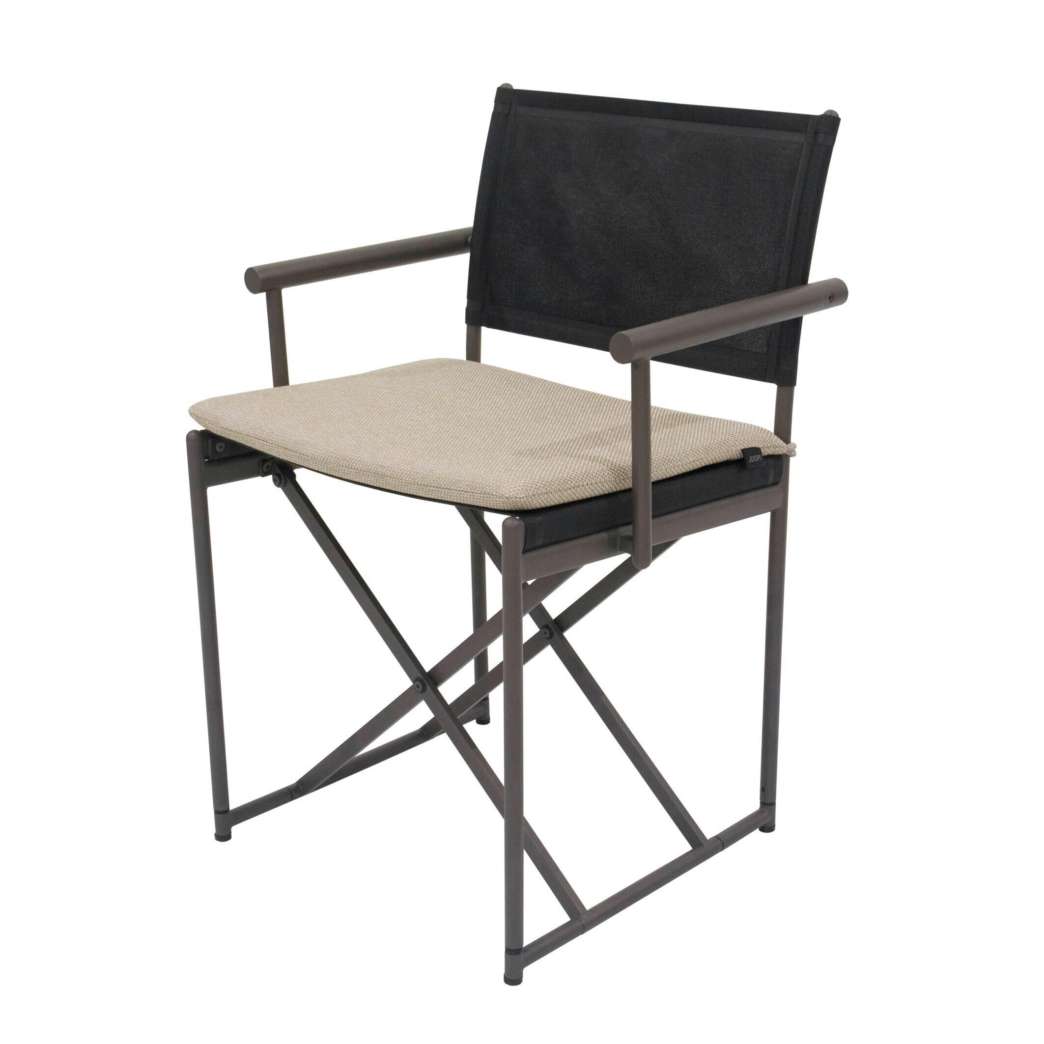 GARTENSTUHL Edelstahl Schwarz  - Schwarz, Design, Kunststoff/Metall (60/84/54cm) - Joop!