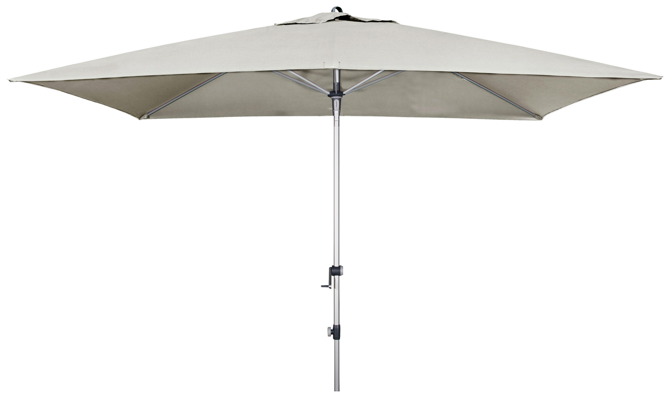 SONNENSCHIRM 300x200 cm Hellgrau  - Hellgrau/Alufarben, Basics, Textil/Metall (300/200cm) - Doppler